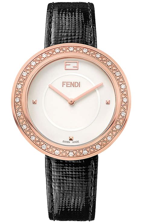 fendi rose gold watch|fendi women's diamond watch.